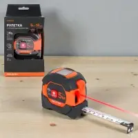 Рулетка 5мx19мм INDUSTRY c лазерным дальномером 40м