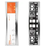 Рамка под номерной знак "Хром", с планкой Рамка под номерной знак "Хром", с планкой