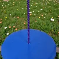 Качели ДИСК деревянные подвесные мягкие