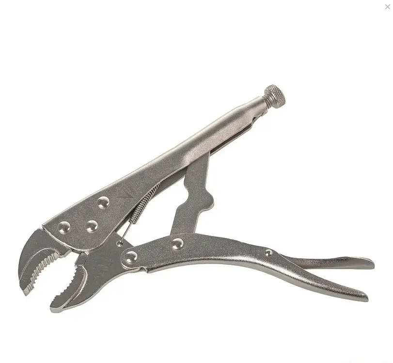 Клещи зажимные с фиксатором 250 мм с полукруглым захватом