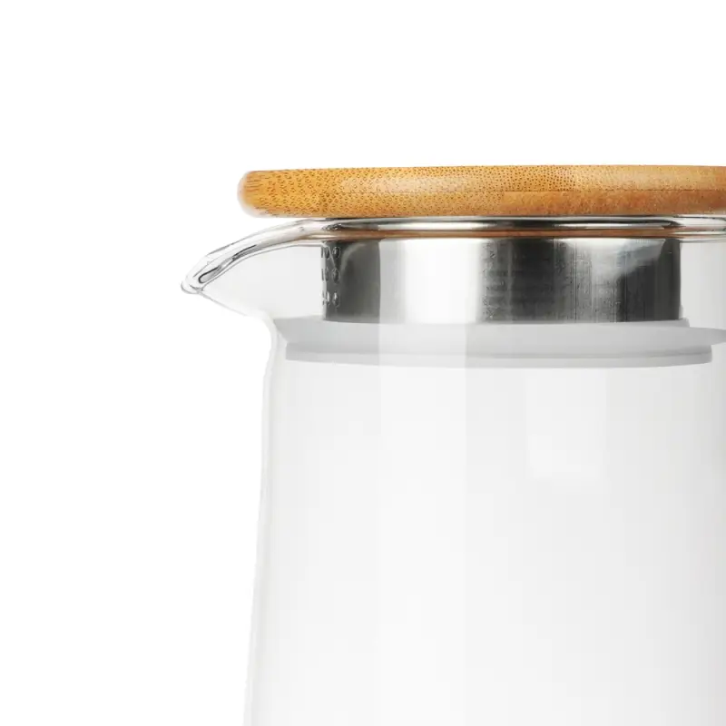 VETTA ЭКО Кувшин 1500мл, с металлическим фильтром, бамбуковая крышка, стекло