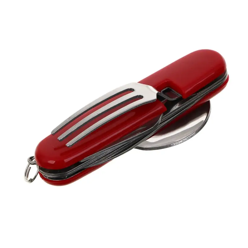 РОКОТ Набор туристический: нож, ложка, вилка, открывалка; нерж. сталь РОКОТ Набор туристический: нож, ложка, вилка, открывалка; нерж. сталь