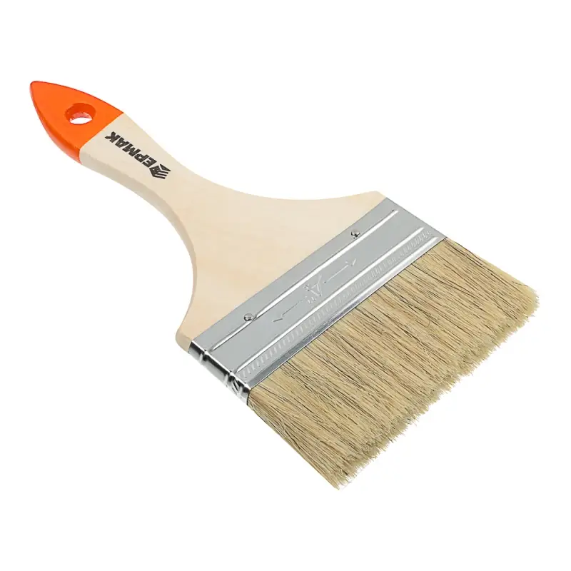 ЕРМАК/HEADMAN Кисть малярная плоская ЕРМАК/HEADMAN Кисть малярная плоская "Бейсик" нат. щетина 4" (100мм)