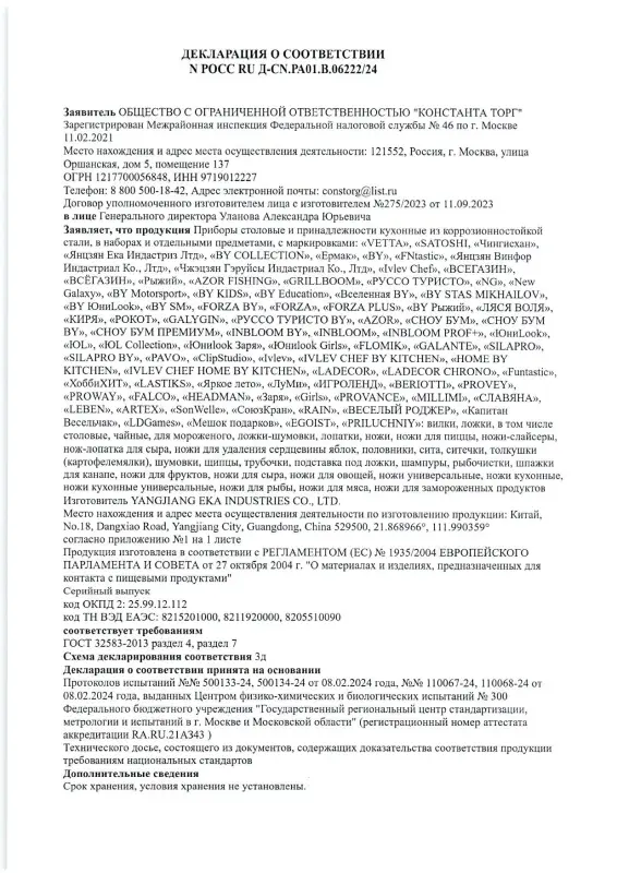 SATOSHI Talinka Ложка столовая, 1 пр. на блистере, нерж.сталь