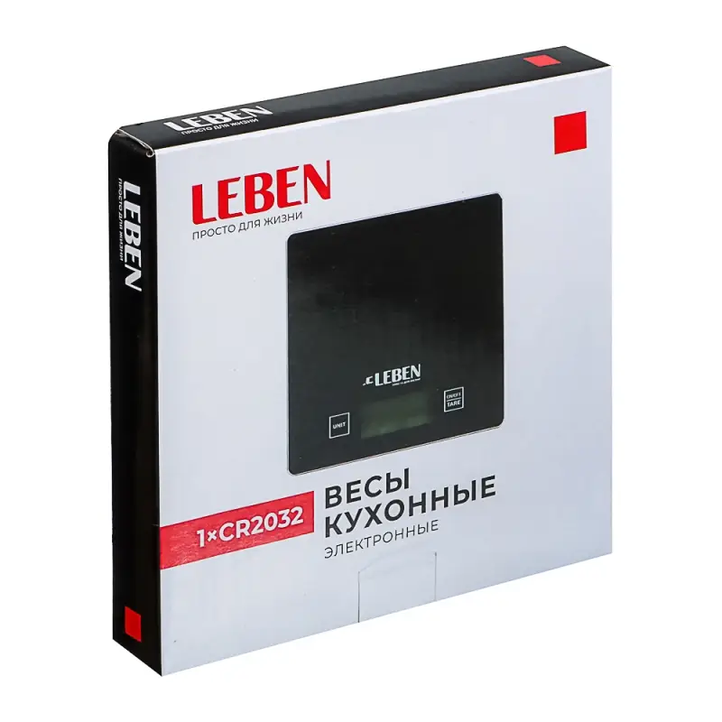 LEBEN Весы кухонные электронные, стекл.платформа, макс.нагр. 5кг