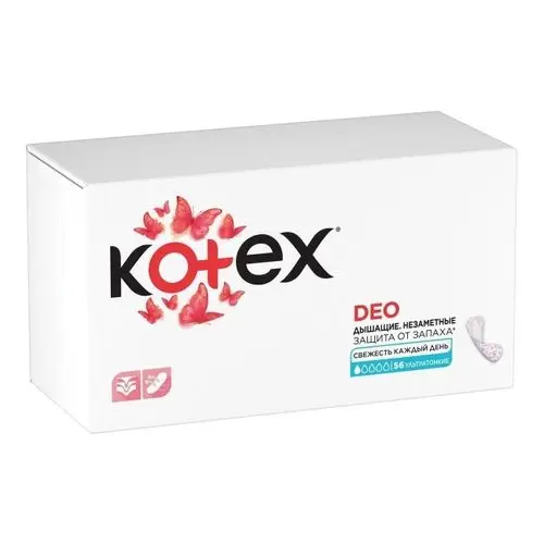 Прокладки ежедневные KOTEX Super Slim Deo, 56шт Прокладки ежедневные KOTEX Super Slim Deo, 56шт