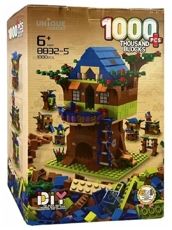 Конструктор Дом на дереве 6в1 1000 деталей Конструктор Дом на дереве 6в1 1000 деталей