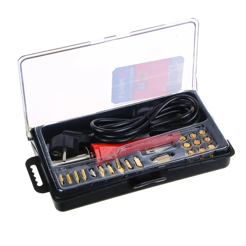 РОКОТ Выжигатель 30 Вт, 23 предмета, насадки для выжигания, жала разной формы и диаметра РОКОТ Выжигатель 30 Вт, 23 предмета, насадки для выжигания, жала разной формы и диаметра