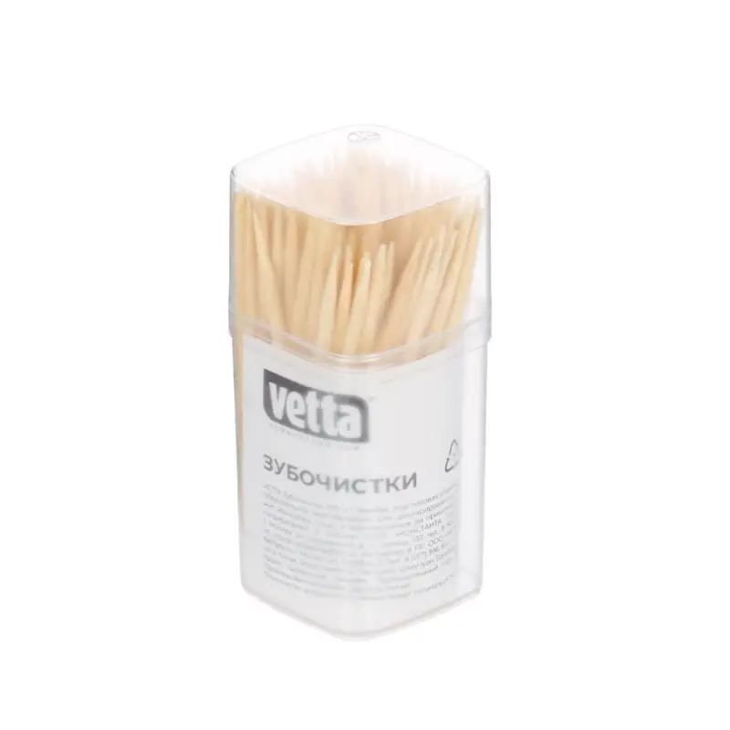 Зубочистки тм VETTA, бамбук, пластиковая упаковка