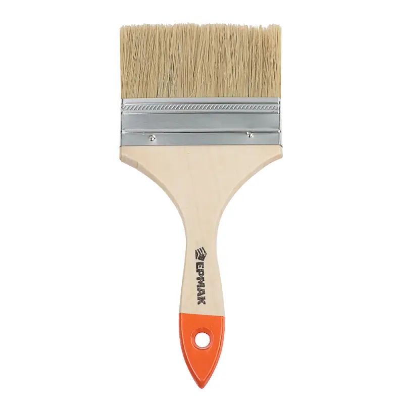 ЕРМАК/HEADMAN Кисть малярная плоская ЕРМАК/HEADMAN Кисть малярная плоская "Бейсик" нат. щетина 4" (100мм)