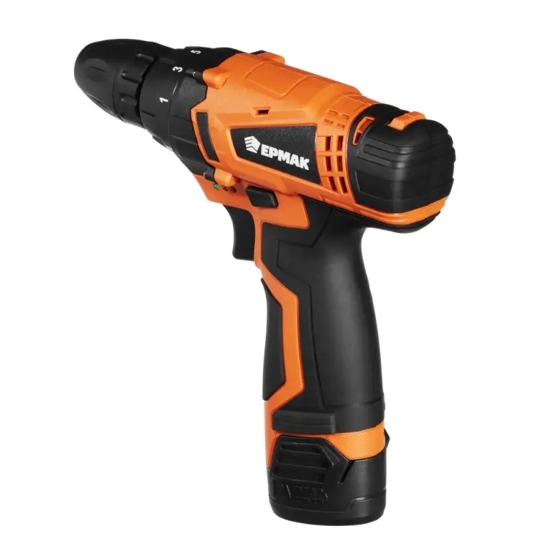 ЕРМАК Дрель-шуруповерт аккумуляторная ДША-12B, 0-550 об/мин, 1,3 Li-ion. 21 H*m, подсветка ЕРМАК Дрель-шуруповерт аккумуляторная ДША-12B, 0-550 об/мин, 1,3 Li-ion. 21 H*m, подсветка