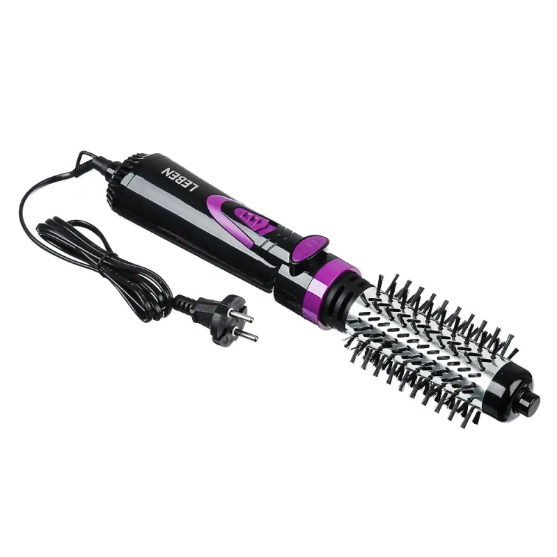 LEBEN Фен-щетка для волос, 1000Вт, 3 темп. реж., 2 скорости, автомат. вращение НТ-1002 LEBEN Фен-щетка для волос, 1000Вт, 3 темп. реж., 2 скорости, автомат. вращение НТ-1002