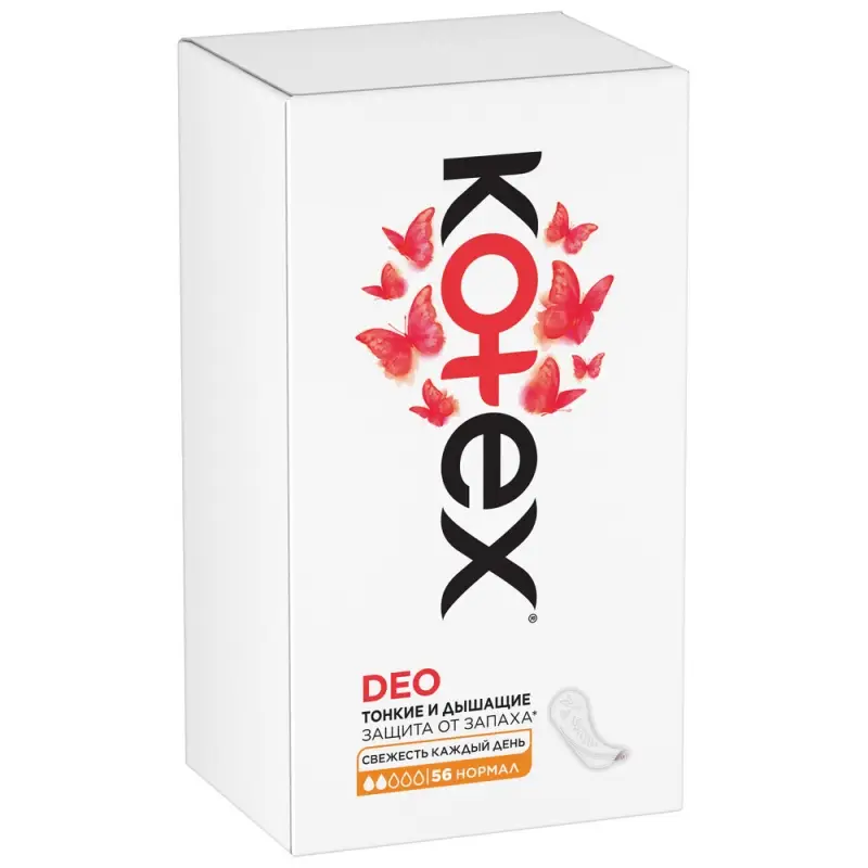 Прокладки ежедневные KOTEX Deo Normal, 56шт Прокладки ежедневные KOTEX Deo Normal, 56шт