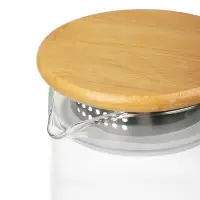 VETTA ЭКО Кувшин 1500мл, с металлическим фильтром, бамбуковая крышка, стекло