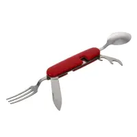 РОКОТ Набор туристический: нож, ложка, вилка, открывалка; нерж. сталь РОКОТ Набор туристический: нож, ложка, вилка, открывалка; нерж. сталь