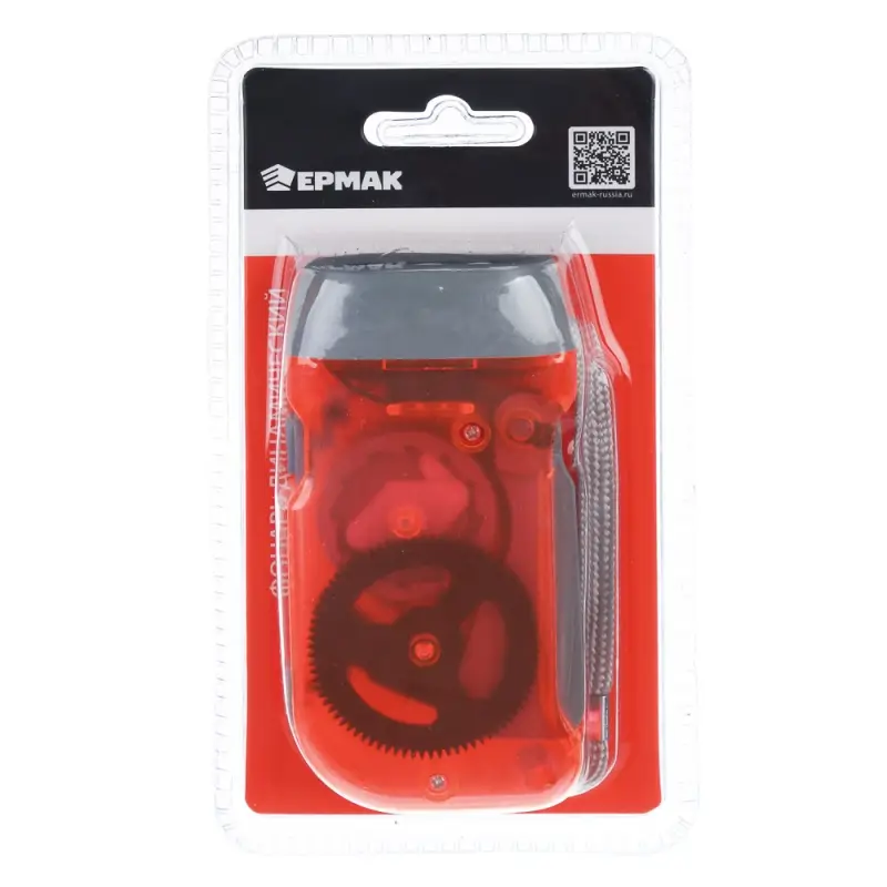 ЕРМАК Фонарик динамический 3 LED, пластик, 50х100х30 мм ЕРМАК Фонарик динамический 3 LED, пластик, 50х100х30 мм