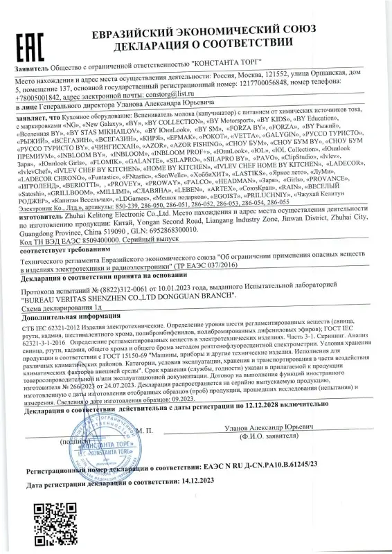 LEBEN Капучинатор, 1 насадка, 1 скорость, металл, пластик, питание 2xАА