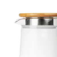 VETTA ЭКО Кувшин 1500мл, с металлическим фильтром, бамбуковая крышка, стекло