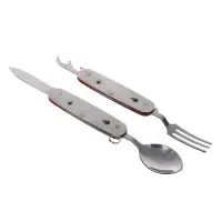 РОКОТ Набор туристический: нож, ложка, вилка, открывалка; нерж. сталь РОКОТ Набор туристический: нож, ложка, вилка, открывалка; нерж. сталь