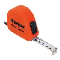 ЕРМАК Рулетка "СОФТ-ТАЧ", 5м х 19мм, одинарный зацеп, корпус PP ЕРМАК Рулетка "СОФТ-ТАЧ", 5м х 19мм, одинарный зацеп, корпус PP