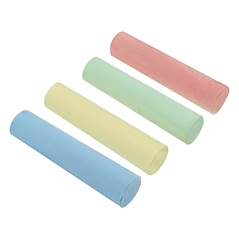 ИГРОЛЕНД Мелки для рисования на асфальте, цветные 4 шт, мел, 13х9,5х2,5см