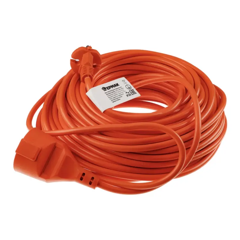 ЕРМАК Удлинитель силовой в мотке, 2х1,0 мм2, длина 20м (маск.нагрузка 10А или 2,2кВт)