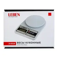 LEBEN Весы кухонные электронные, пластик (точн. измер. 1 гр.) LEBEN Весы кухонные электронные, пластик (точн. измер. 1 гр.)