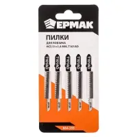 ЕРМАК Пилки для эл.лобзика (HCS EU 51х1,4мм.) T-101АО (дер., ламинат.,фиг.рез.), 5шт. ЕРМАК Пилки для эл.лобзика (HCS EU 51х1,4мм.) T-101АО (дер., ламинат.,фиг.рез.), 5шт.