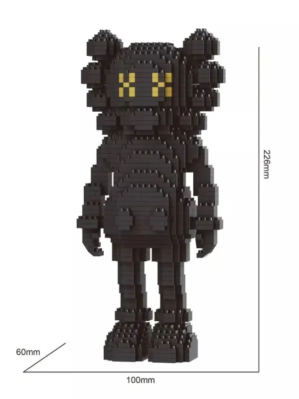 Конструктор 3D Kaws, черный, 1326 деталей Конструктор 3D Kaws, черный, 1326 деталей