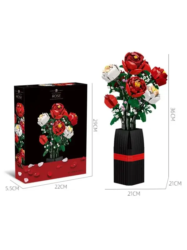 Конструктор Flowers - Букет роз, 818 деталей Конструктор Flowers - Букет роз, 818 деталей