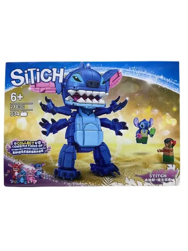 Конструктор 3D модель - злой стич, 334 детали Конструктор 3D модель - злой стич, 334 детали