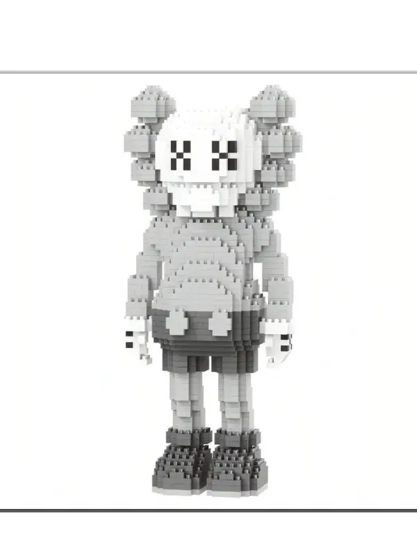 Конструктор 3D Kaws, черно-серый, 1332 детали Конструктор 3D Kaws, черно-серый, 1332 детали