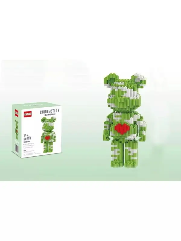 Конструктор 3D модель Бирбрик, зеленый, 686 деталей