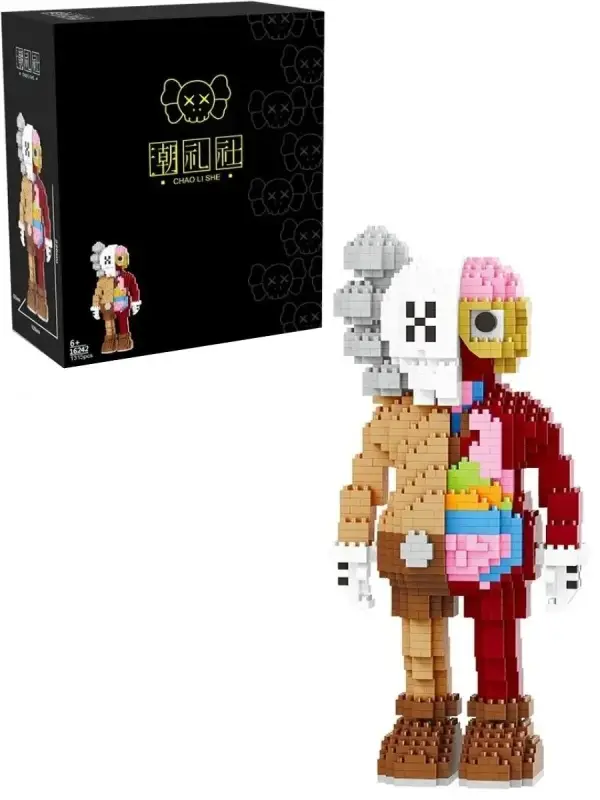 Конструктор Коллекционная 3D модель Kaws, 1315 деталей Конструктор Коллекционная 3D модель Kaws, 1315 деталей