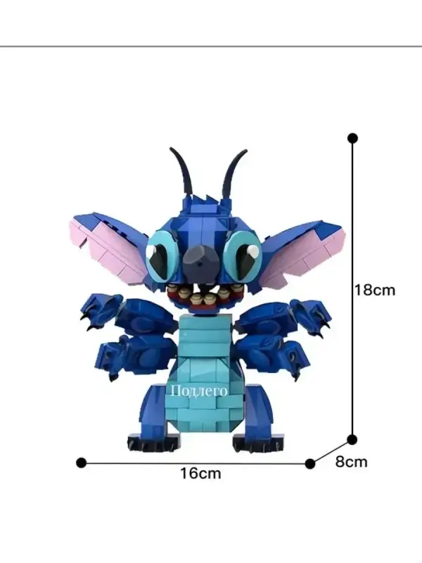 Конструктор 3D модель - злой стич, 334 детали Конструктор 3D модель - злой стич, 334 детали