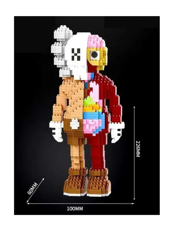 Конструктор Коллекционная 3D модель Kaws, 1315 деталей Конструктор Коллекционная 3D модель Kaws, 1315 деталей