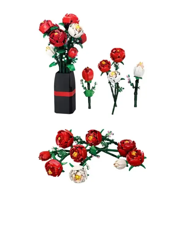 Конструктор Flowers - Букет роз, 818 деталей Конструктор Flowers - Букет роз, 818 деталей