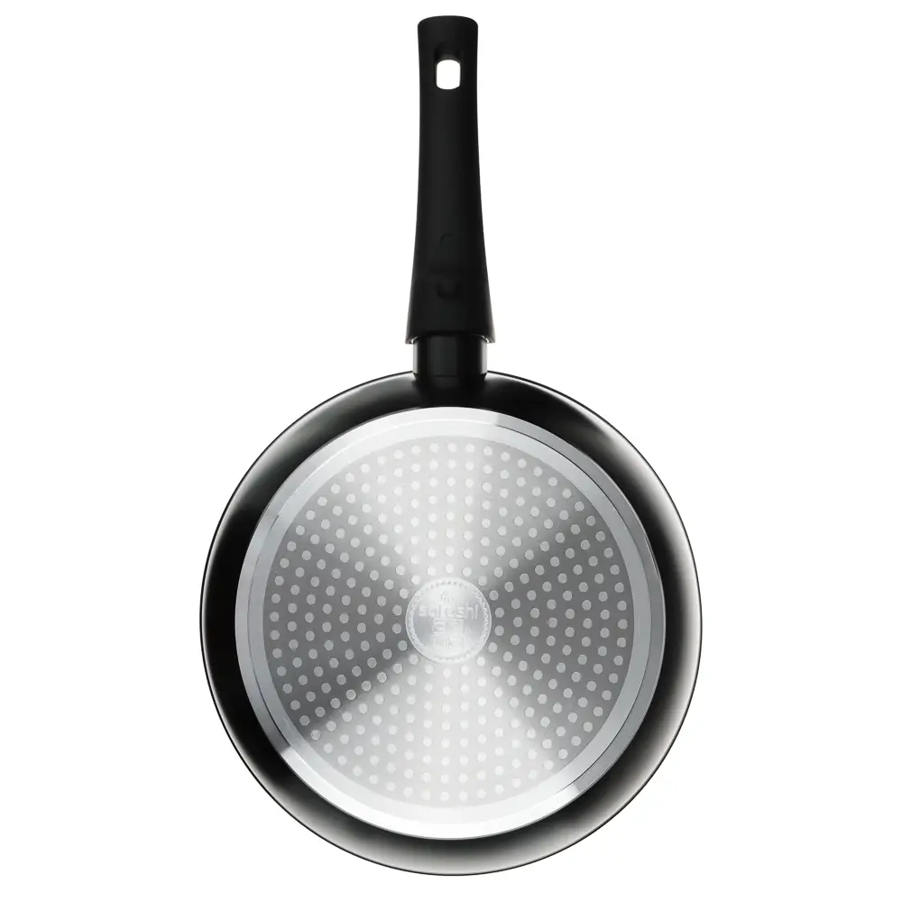 Сковорода SATOSHI Оникс, d24см, глубокая литая, антипригарное покрытие "мрамор", съемная ручка, индукция