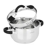 Кастрюля SATOSHI Арбон, 2,5л, 18х10,5см, со стеклянной. крышкой, индукция