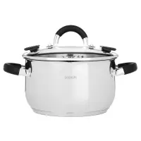 Кастрюля SATOSHI Арбон, 3,4л, 20х11,5см, со стеклянной. крышкой, индукция
