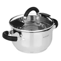 Кастрюля SATOSHI Арбон, 1,8л, 16х9,5см, со стеклянной. крышкой, индукция