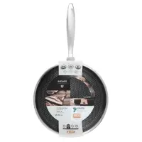 Сковорода SATOSHI Савона, 26х5,0см, Triply 3-х слойная, нержавеющая сталь 18/10, антипригарное покрытие. "соты", индукция