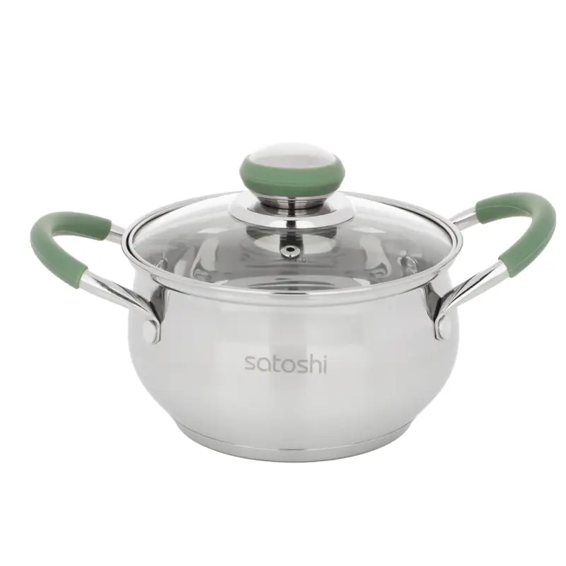 Набор кастрюль SATOSHI Марли - 6 предметов (1,9 л / 3,6 л / 6,0 л) со стеклянными крышками