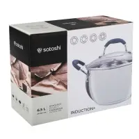 Кастрюля SATOSHI Альба, 6,5 л, 24х13,5см, со стеклянной. крышкой, индукция