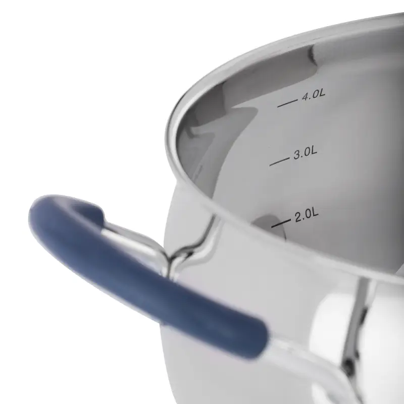 Кастрюля SATOSHI Альба, 5,1 л, 22х12,5см, со стеклянной. крышкой, индукция