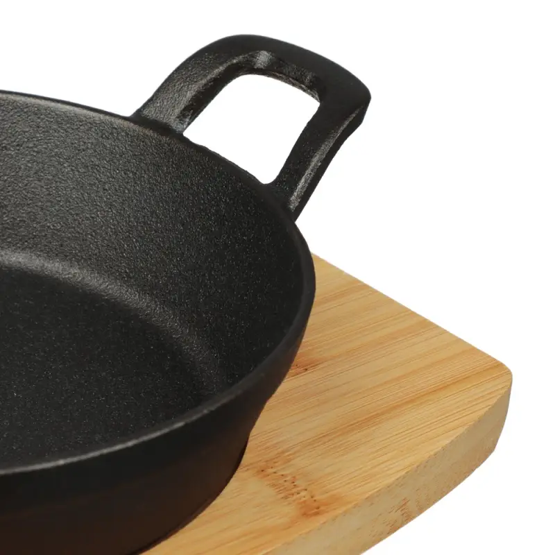 Сковорода SATOSHI Сковорода, мини на из бамбука чугун, круглая, 18см, индукция