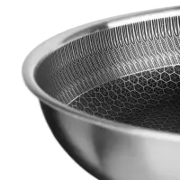 Сковорода SATOSHI Савона, 26х5,0см, Triply 3-х слойная, нержавеющая сталь 18/10, антипригарное покрытие. "соты", индукция