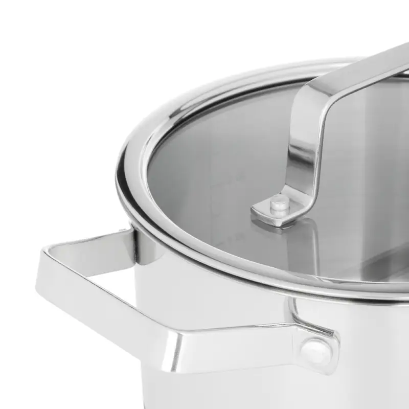 Кастрюля SATOSHI Шато, 3,4л, 20х11,5см. со стеклянной. крышкой, индукция