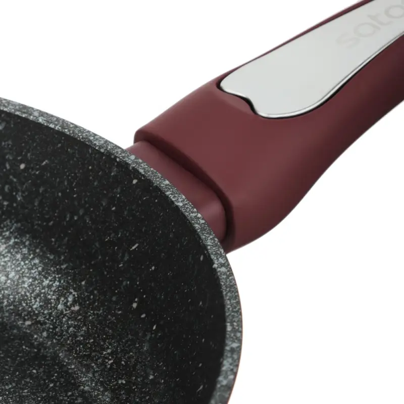 Сковорода SATOSHI Ла, d20см, Мери литая, антипригарное покрытие мрамор, индукция