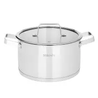 Кастрюля SATOSHI Шато, 5,9л, 24х13,5см, со стеклянной крышкой, индукция